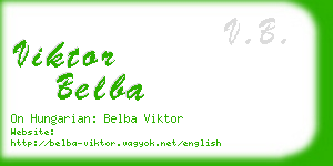 viktor belba business card